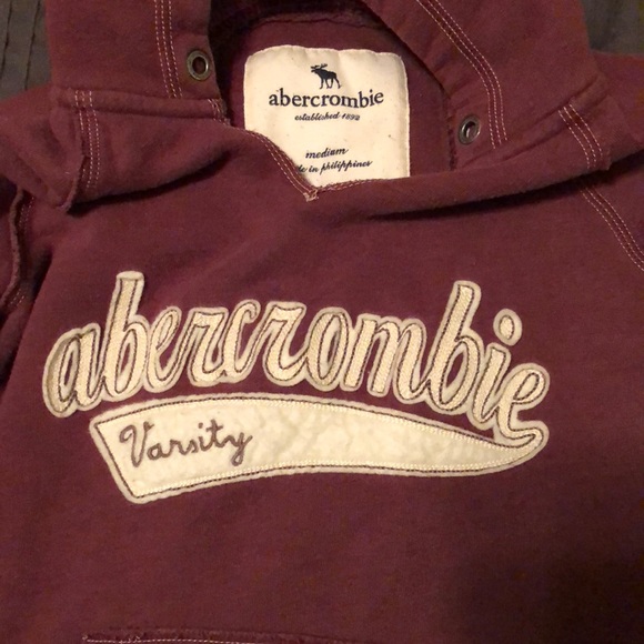Abercrombie Maroon Hoodie - Picture 2 of 2